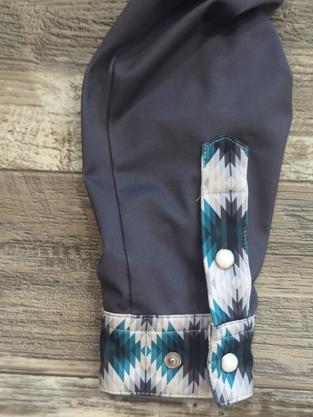RANCH DRESS'N Fallon Taylor "Brayden" charcoal gray Performance rodeo shirt szXL - Picture 7 of 13